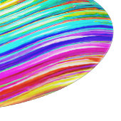 3D regenboog-gekleurd abstractiepatroon Snijplank (Hoek)