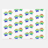 3D-regenboogdog Inpakpapier Vel (Voorkant 2)