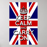 3D-reliëfeffect keep calm op de vlag van het VK