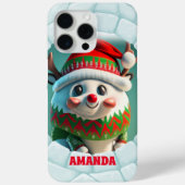 3D Rendier Kerstmis Gepersonaliseerde Naam Case-Mate iPhone Case (Achterkant)