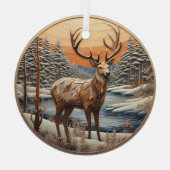 3D rendieren kerstversieringen Glas Ornament (Achterkant)