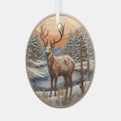 3D rendieren kerstversieringen Glas Ornament (Voorkant links)