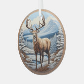 3D rendieren kerstversieringen Glas Ornament (Voorkant links)