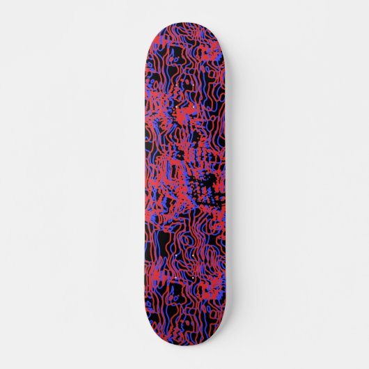 3D Retro Squiggle Skateboard (Voorkant)