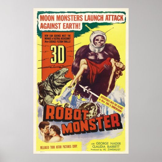 3D ROBOT MONSTER POSTER (Voorkant)