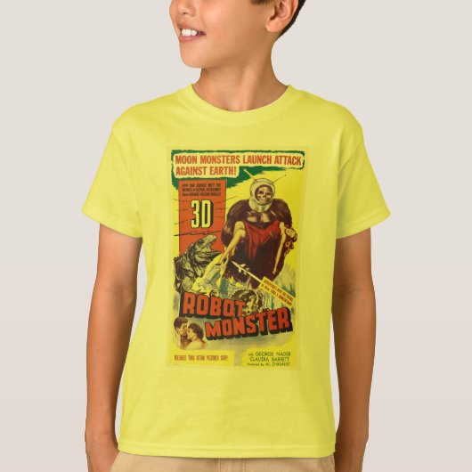 3D ROBOT MOON MONSTER Sci Fi Shirt (Voorkant)