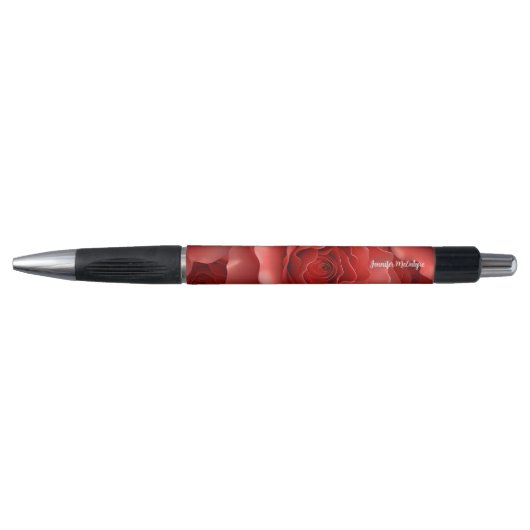3D rode rozen naadloos patroon Pen (Voorkant)