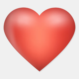 3D Rood Liefde Hart Sticker