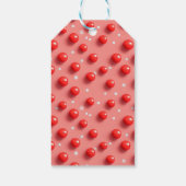 3D rood-wit stippenpatroon  Cadeaulabel (Achterkant)