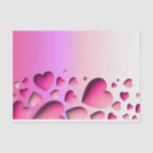 3D roze hartverwarmingen ontkoppeling van Valentij Tissuepapier (Voorkant)