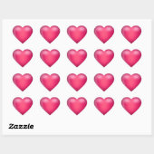 3D Roze Liefde Hart Hart Sticker (Vel)