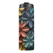 3D Roze Pastel Bloemen Thermosbeker (Voorkant)