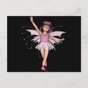 3D Roze Pixie 1 Briefkaart