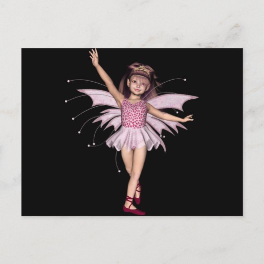 3D Roze Pixie 1 Briefkaart (Voorkant)