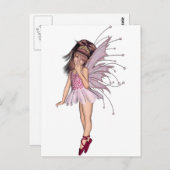 3D Roze Pixie 2 Briefkaart (Voorkant / Achterkant)