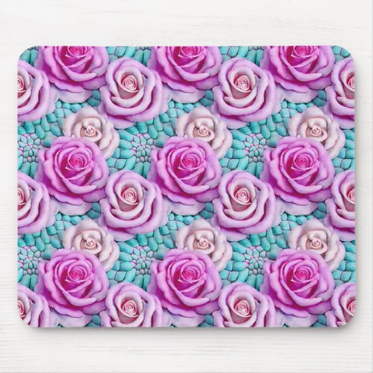 3D Roze Rozen Muismat (Voorkant)