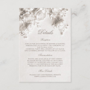3D Rozen Wilde Bloemen Wit Informatiekaartje