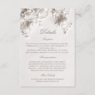 3D Rozen Wilde Bloemen Wit Informatiekaartje