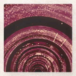 3D ruimte, sci-fi achtergrond. Glazen Onderzetter