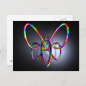 3D-samenstelling #20: Vlinder Briefkaart (Voorkant / Achterkant)