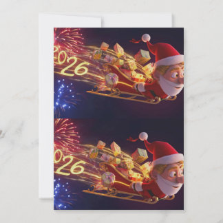 3D Santa Claus Christmas Greeting Card – Festive H Feestdagenkaart