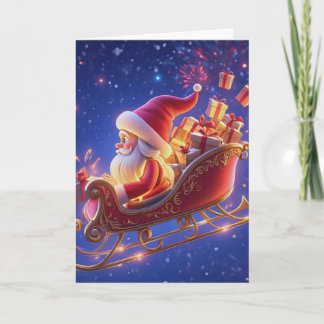 3D Santa Claus Christmas Greeting Card – Festive H Kaart