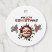 3D Santa Merry Christmas Label (Voorkant)
