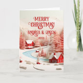 3D Scandinavisch winterlandschap Kaart (Voorkant)