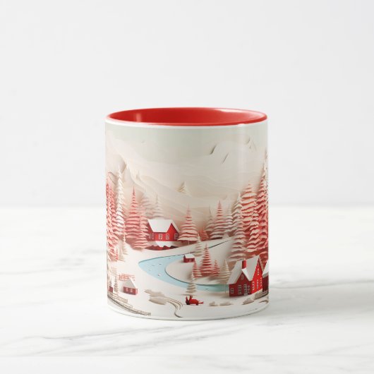 3D Scandinavisch winterlandschap Mok (Midden)
