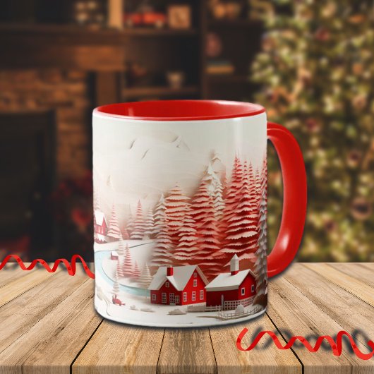 3D Scandinavisch winterlandschap Mok