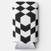 3D schaakbord zwart kubus wit (Achterkant)