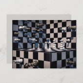 3D schaakbriefkaart Briefkaart (Voorkant / Achterkant)
