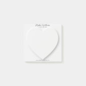 3D schaduw witte hart minimalist Post-it® Notes (Voorkant)