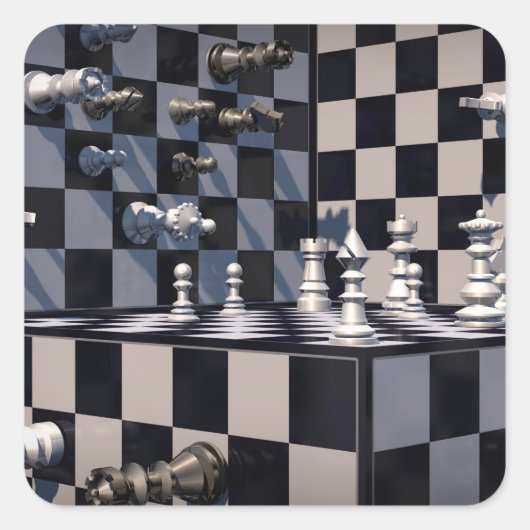 3D schaken stickers (Voorkant)
