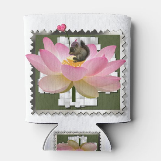 3D Schattige eekhoorn met omhulling op ventilator Blikjeskoeler (Achterkant)