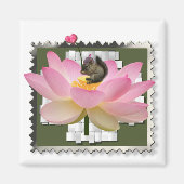 3D Schattige eekhoorn met omhulling op ventilator Magneet (Voorkant)