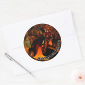 3D-scooter afwijkend Ronde Sticker (Envelop)