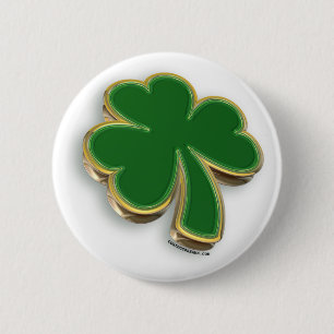 3D Shamrock Ronde Button 5,7 Cm