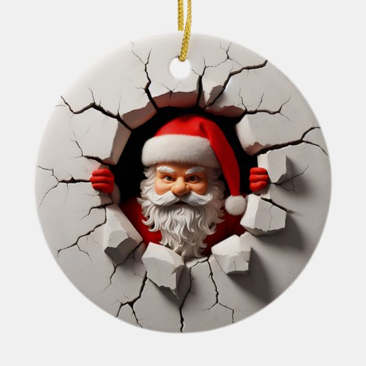 3d Sinterklaas Keramisch Ornament (Voorkant)