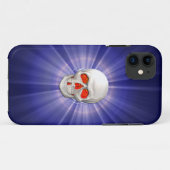 3D Skull - Angel of Death with Blue Halo Case-Mate iPhone Case (Achterkant (horizontaal))
