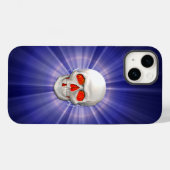 3D Skull - Angel of Death with Fire Eyes Case-Mate iPhone Case (Achterkant (horizontaal))