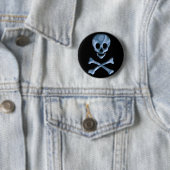 3D SKULL-Button Ronde Button 5,7 Cm (In situ)