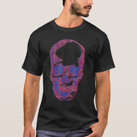 3d Skull Gothic Surreal Art T-shirt (Voorkant)