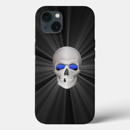 3D Skull Hoesje-Mate iPhone Case (Achterkant)