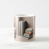 3D Slanke Boeken Design Mok (Center)