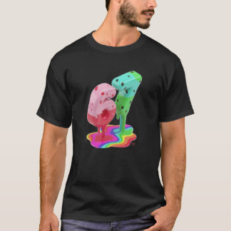 3D Smeltende 67 Kleurrijke Glanzende Grafische T-s T-shirt