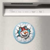 3D Sneeuwman - Speelse wortel-Nosed Magneet (Insitu (Vaatwasser))