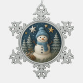 3d Snowman Christmas Gift Ornament (Voorkant)