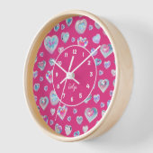 3D Sparkly Crystal Gemstone Harten op Roze (Hoek)