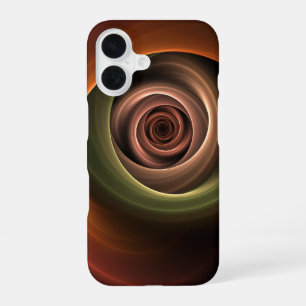 3D-spiraal Abstracte warme kleuren moderne fractal iPhone 16 Hoesje